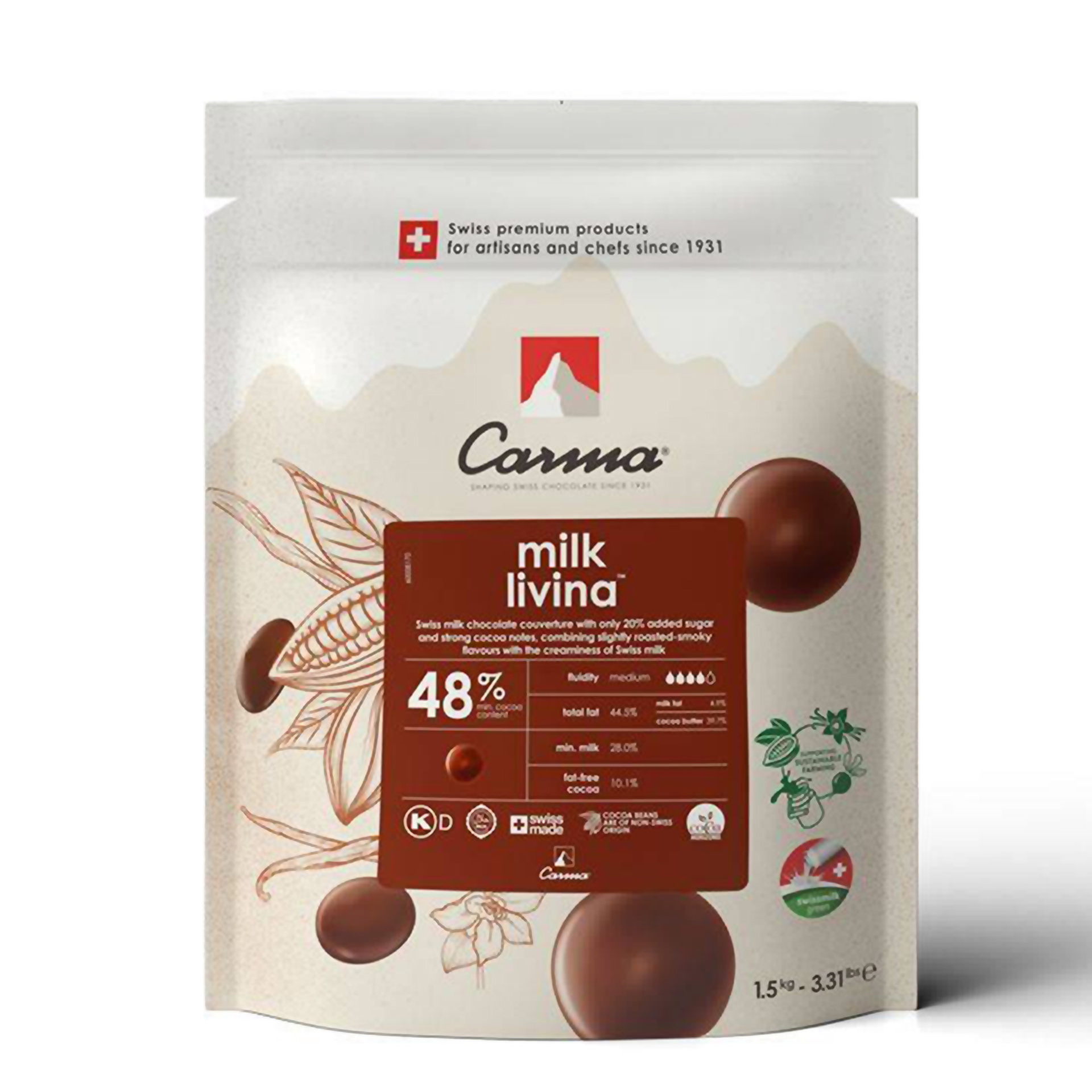 48% какао в молочном шоколаде