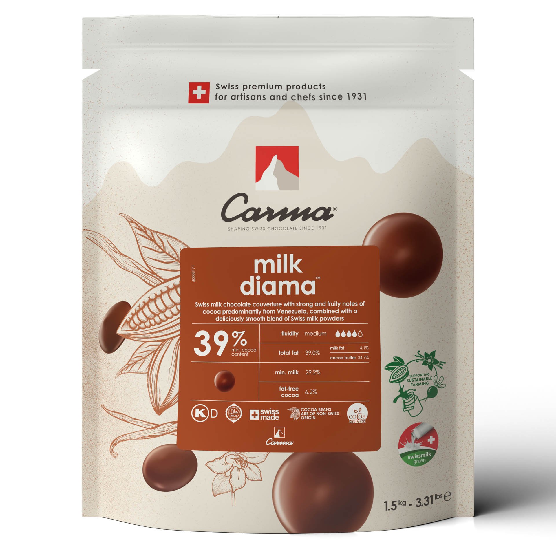 Диама 39%. Молочный без излишней сладости